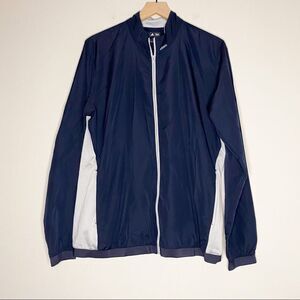 ADIDAS golf jacket blue & grey zip-up